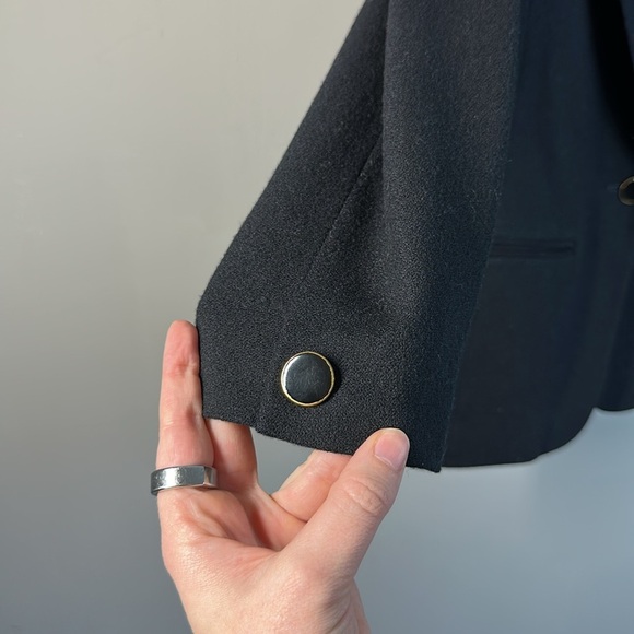 Vintage Pendleton Black 100% Virgin Wool Blazer Size 6 Petite - Picture 11 of 16